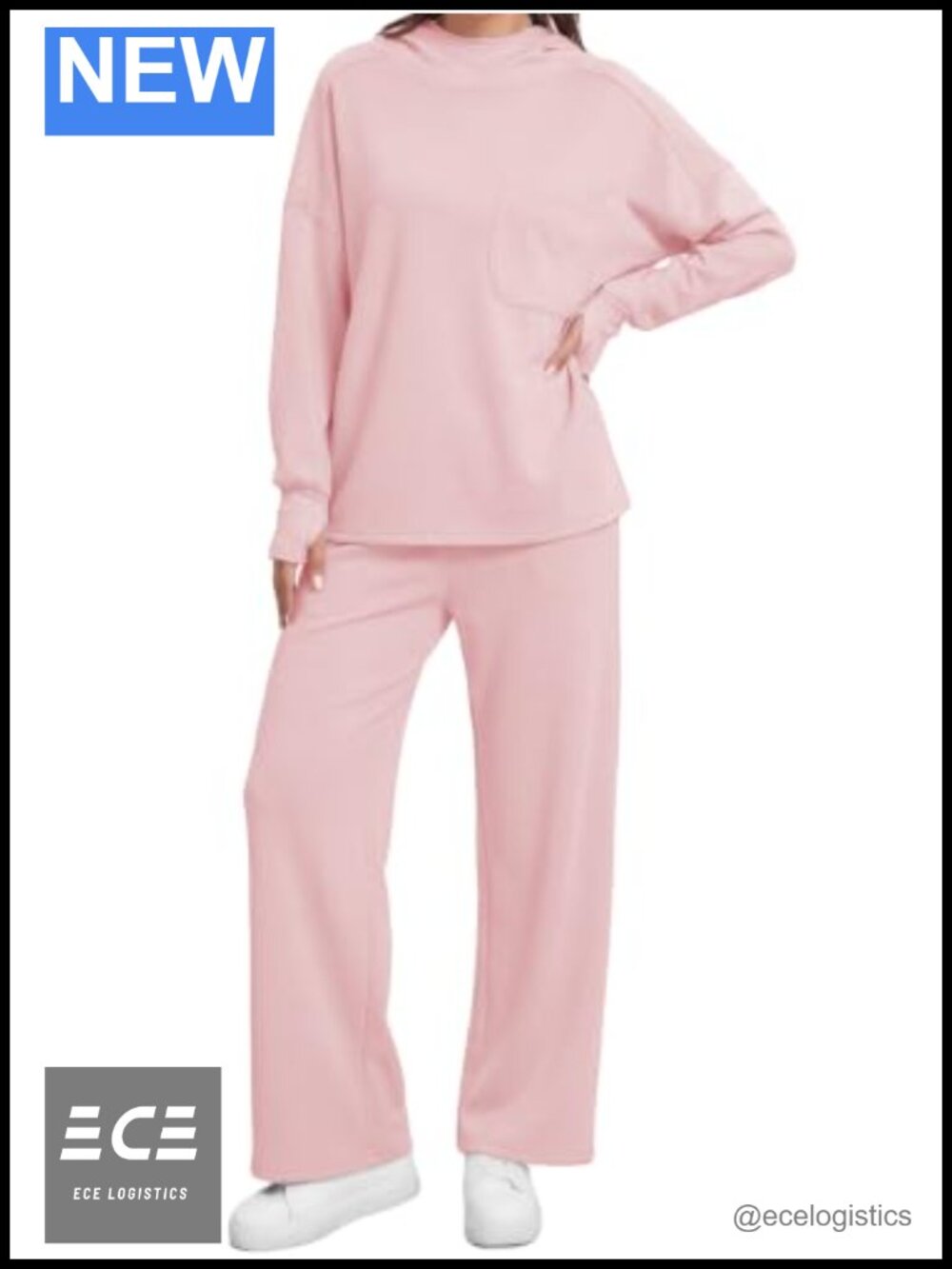 Women's Oversized Hoodie Sweatsuit Set 2 Piece with Pockets